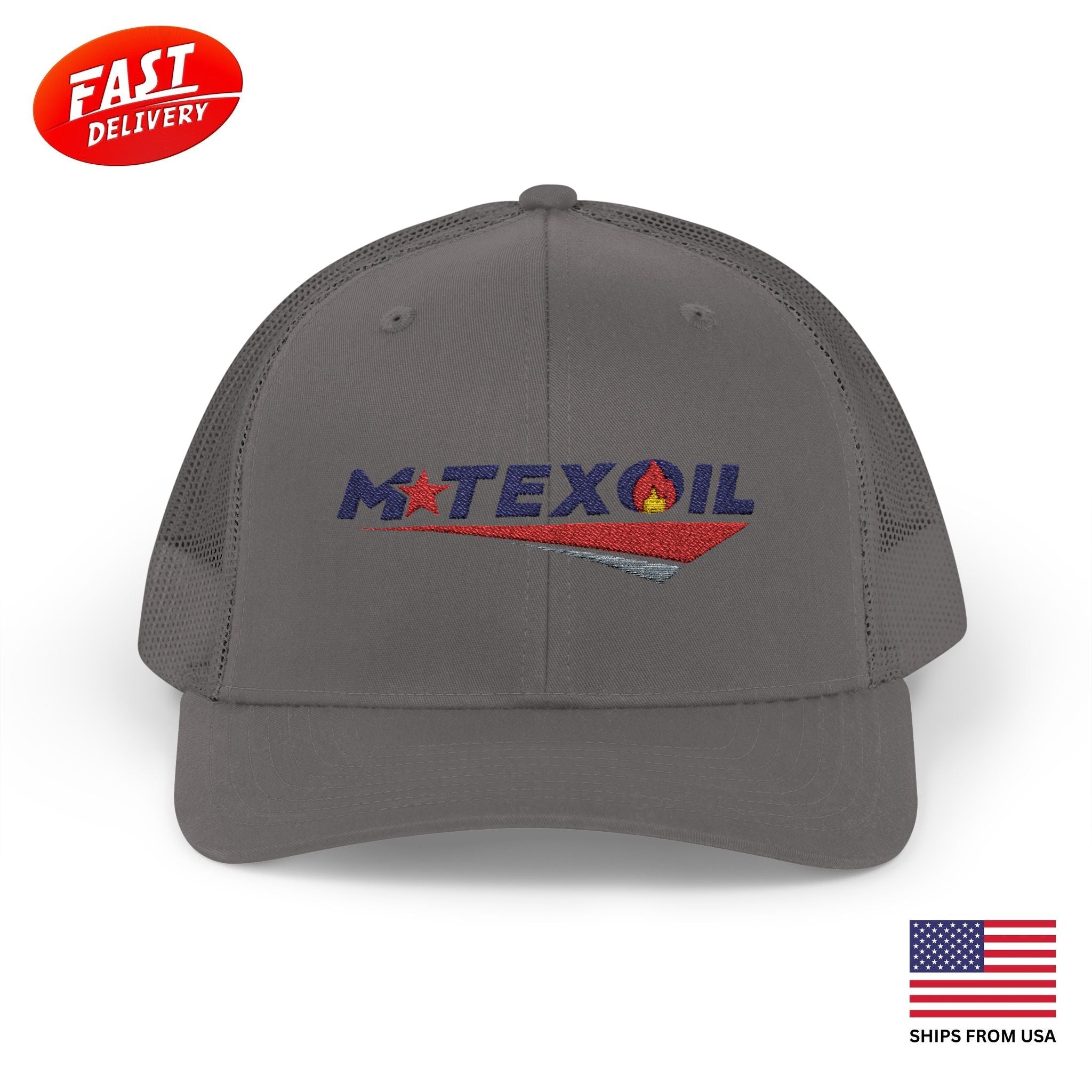 MTEX Oil Snapback Trucker Cap with Embroidered Logo