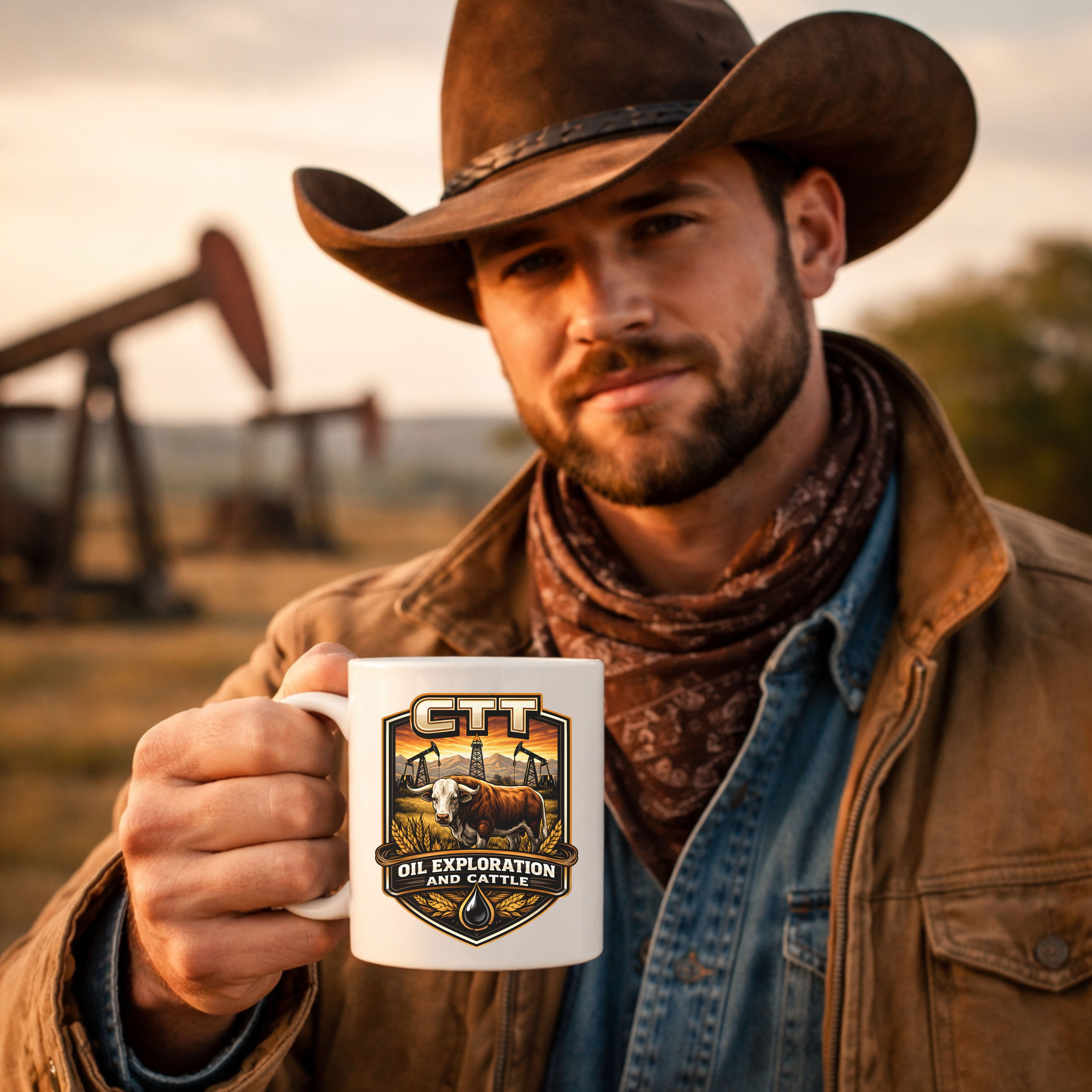 CTT Oil Exploration And Cattle Mug
