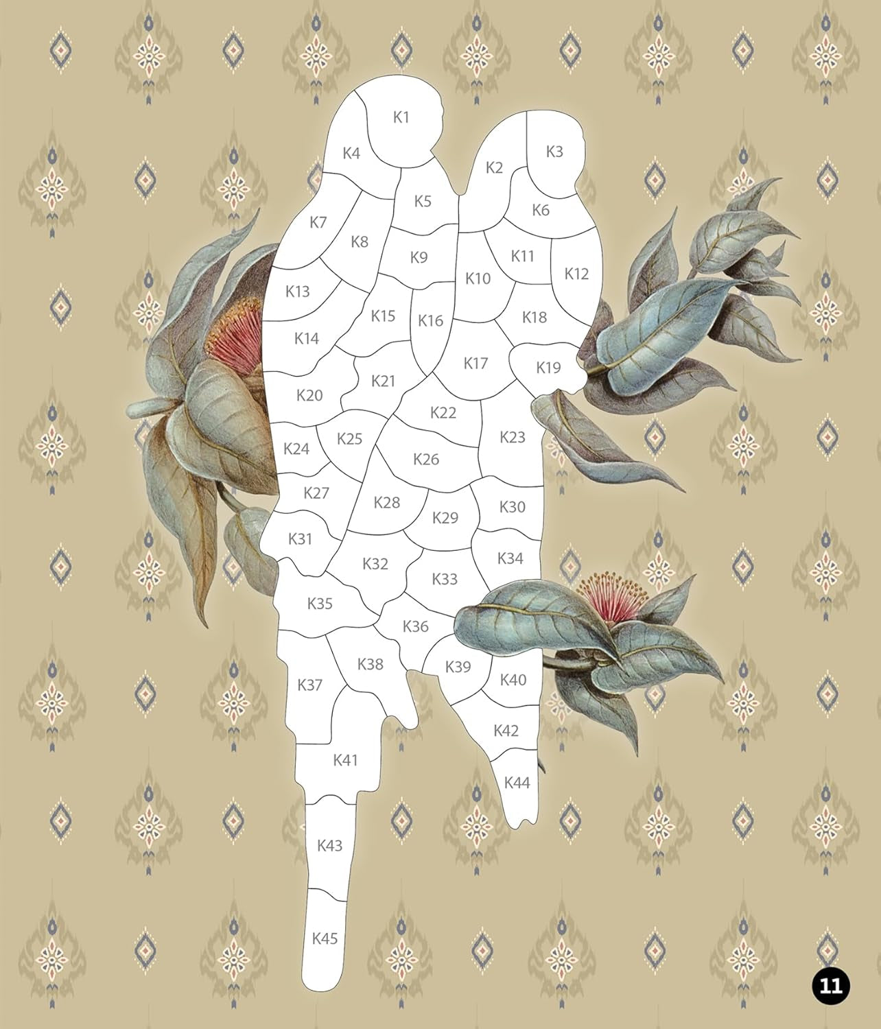 Brain Games - Sticker by Number - Vintage: Birds (28 Images to Sticker)