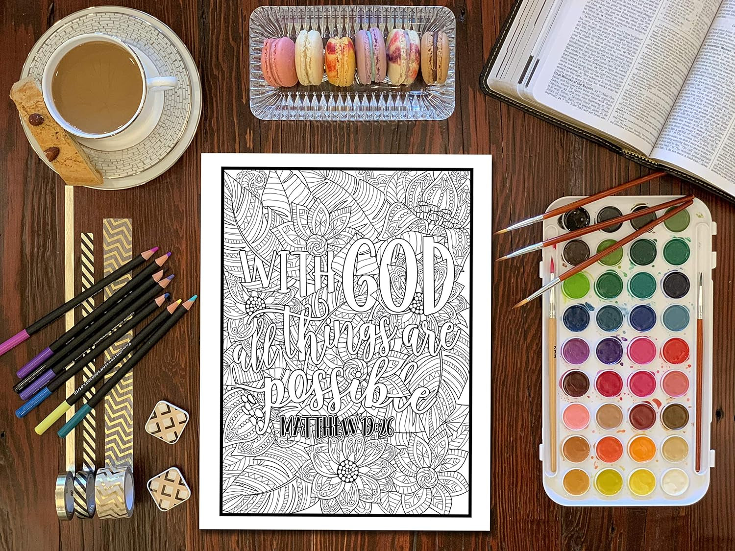 Color the Words of Jesus: a Christian Coloring Book