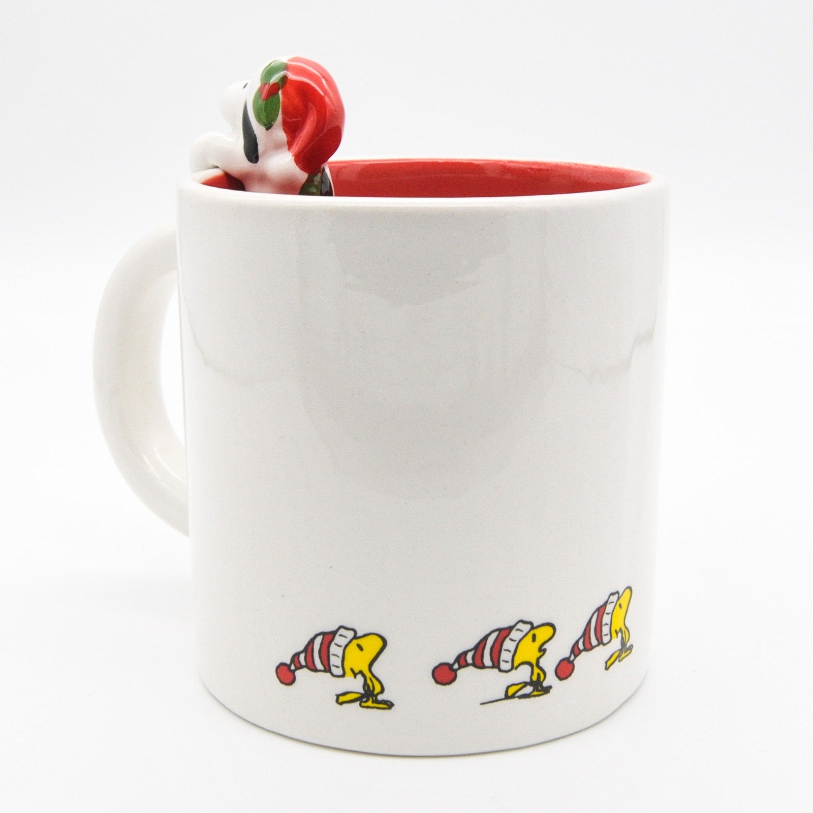 Peanuts Christmas Mug, 3D Snoopy Ceramic 14oz Coffee Cup Gift for Snoopy Fans