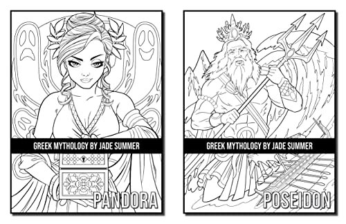 Greek Mythology: A Coloring Book for Adults and Kids with Powerful Gods, Beautiful Goddesses, Mythological Creatures and More!