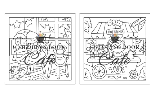 Winter Hygge: Cute and Cozy Coloring Book for Adults & Teens Featuring Comfy Winter Scenes with Adorable Animal Characters (Cute and Comfy Coloring Books)