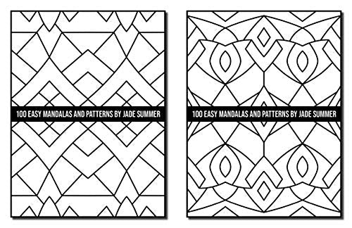 100 Easy Mandalas and Patterns: A Mandala Coloring Book for Adults with Fun, Simple, and Relaxing Coloring Pages (Easy Coloring Books)