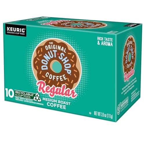 The Original Donut Shop Regular, Keurig Single Serve K-Cup Pods, Medium Roast Coffee, 60 Count, (6 Packs of 10)