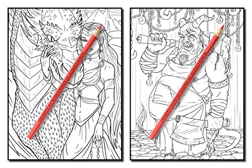 Dark Fantasy: An Adult Coloring Book with Mysterious Women, Mythical Creatures, Demonic Monsters, and Gothic Scenes for Relaxation