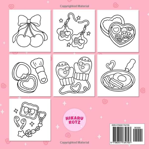 Sweet Girl: Bold and Easy Coloring Book for Adults and Teens Featuring Lovely Matched Items