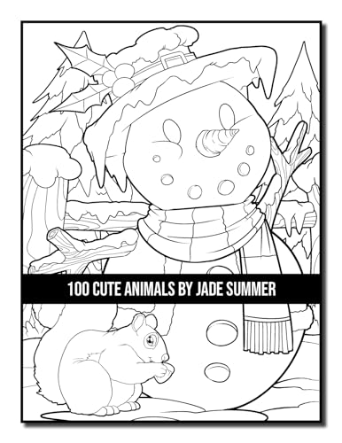 100 Cute Animals: An Adult Coloring Book with Dogs, Cats, Horses, Owls, Elephants, Monkeys, and Many More! (Cute Animal Coloring Books)