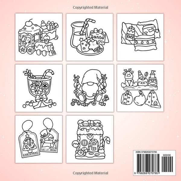 Christmas: Coloring Book For Adults and Teens, Bold and Easy, Simple and Big Designs for Relaxation