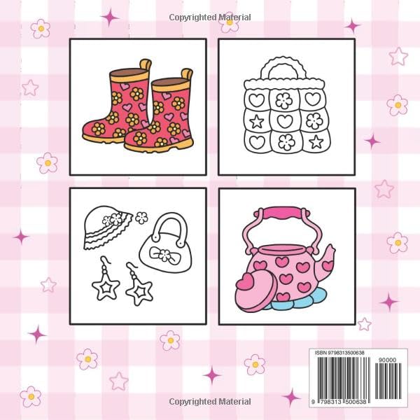 Sweet Cutie Bold-Easy Coloring Book: Simple and Big Designs for Relaxation Featuring Lovely Things, for Adults and Kids