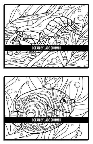 Ocean Coloring Book: For Adults with Cute Tropical Fish, Fun Sea Creatures, and Beautiful Underwater Scenes for Relaxation (Cute Animal Coloring Books)