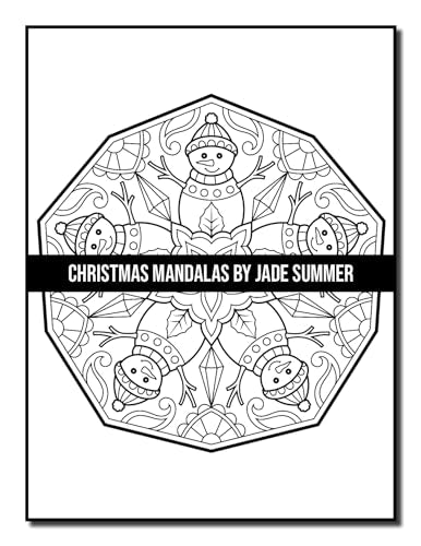 Christmas Mandalas: An Adult Coloring Book with Fun, Easy, and Relaxing Coloring Pages for Christmas Lovers (Christmas Coloring Books)