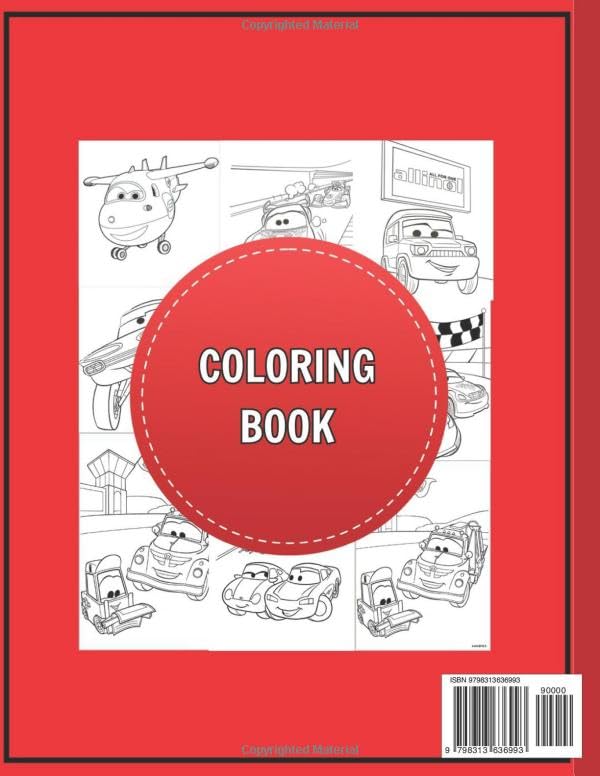 Cars Coloring Book: 100 BIG Pages Full of Easy to Color Vehicles – Kids Ages 1-4. (Toddler Coloring)