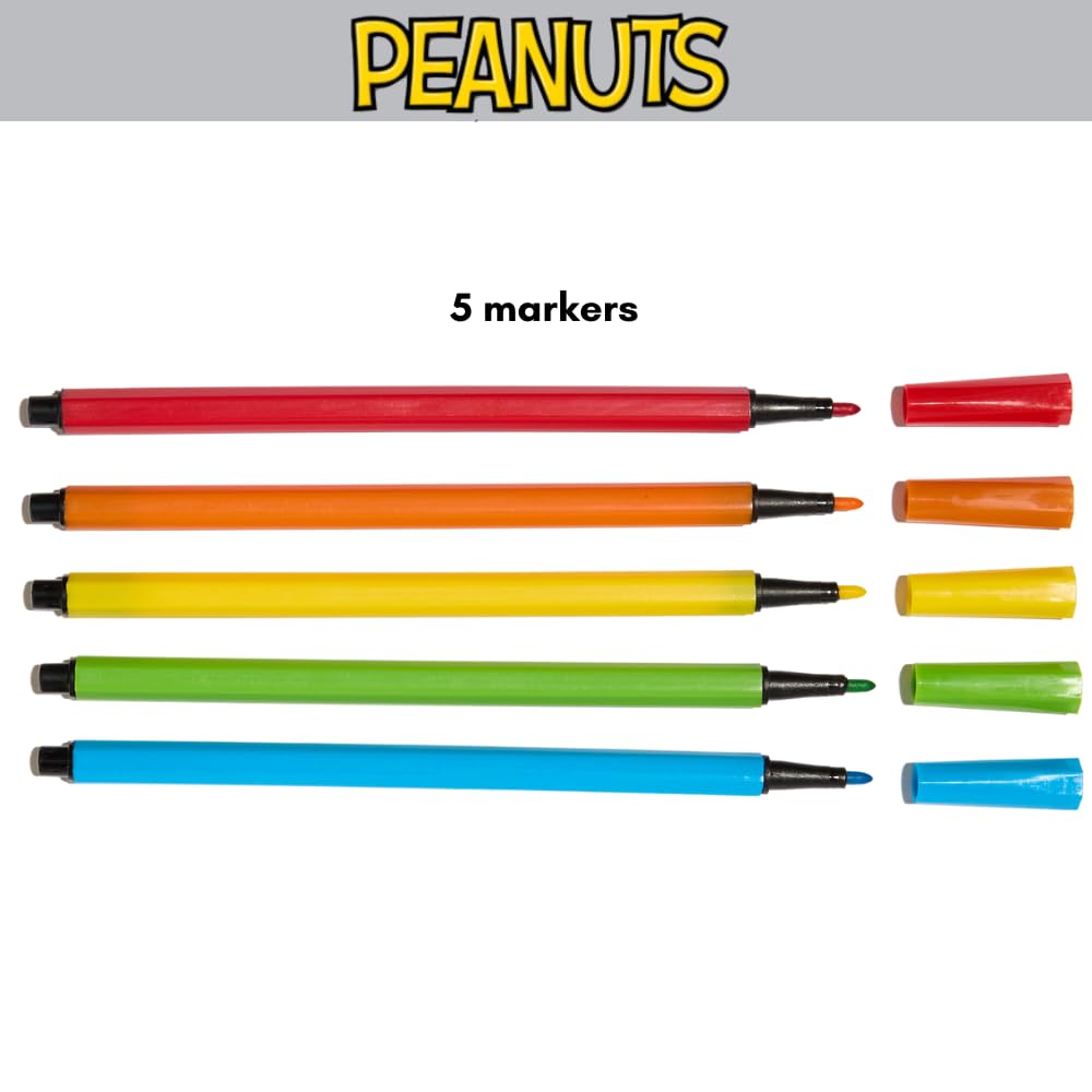 Minecraft Sketchbook Set, 5 Washable Markers, Spiral Bound, 86 Blank Pages