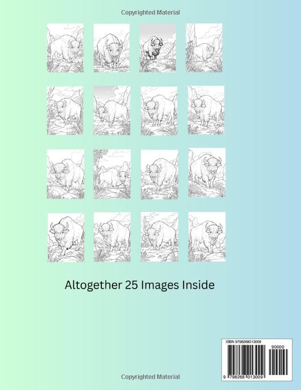 Wildlife in Action Coloring Book Series: Wild Buffalo