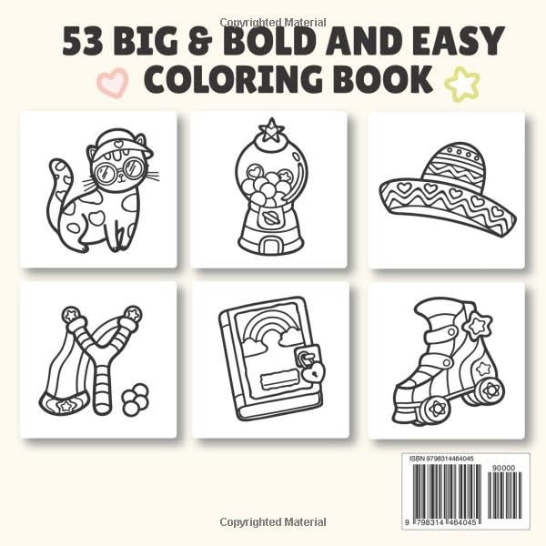 Stay Groovy & Cute: Bold and Easy Coloring Book for Adults and Kids – Simple Designs for Relaxation with Groovy Things You've Never Seen Before & a Hidden Surprise!