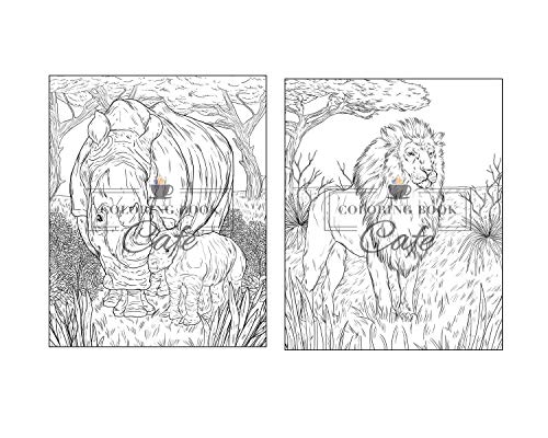 100 Wildlife Scenes: An Adult Coloring Book Featuring 100 Most Beautiful Wildlife Scenes with Animals, Birds and Flowers from Oceans, Jungles, Forests and Savannas
