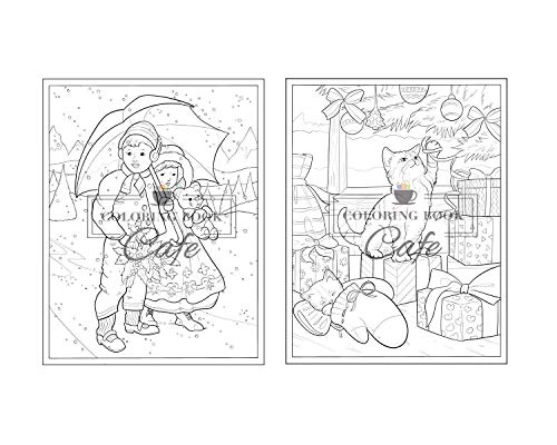 100 Christmas Scenes: An Adult Coloring Book Featuring 100 Fun, Easy and Relaxing Christmas Coloring Pages (Christmas Coloring Books)