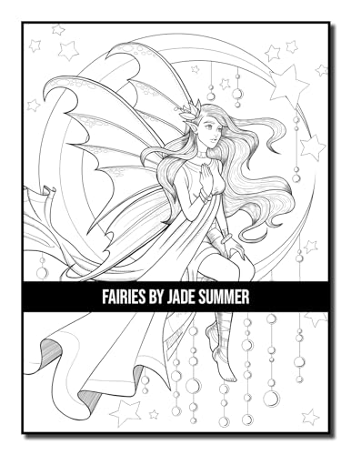 Fairies Coloring Book: For Adults with Beautiful Fantasy Women, Cute Magical Animals, and Relaxing Forest Scenes
