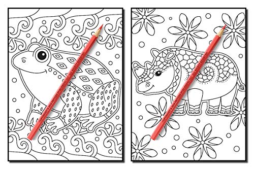 Animals for Beginners: An Adult Coloring Book with Fun, Easy, and Relaxing Coloring Pages