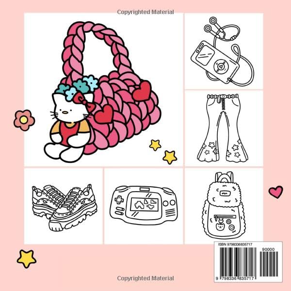 Cozy & Nostalgic Items: Bold and Easy Coloring Book for Adults, Teens, and Kids. Cute Y2K Designs. Ideal for Stress Relief and Relaxation.