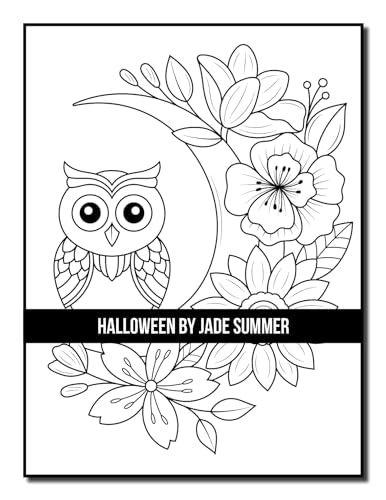 Halloween Coloring Book: For Adults with Beautiful Flowers, Adorable Animals, Spooky Characters, and Relaxing Fall Designs (Halloween Coloring Books)