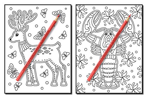 Animals for Beginners: An Adult Coloring Book with Fun, Easy, and Relaxing Coloring Pages
