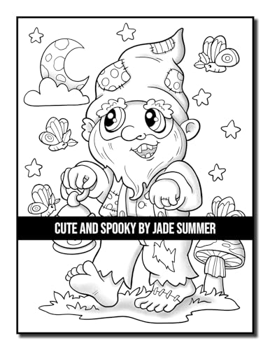 Cute and Spooky: A Halloween Coloring Book for Adults and Kids with Cute Characters, Spooky Scenes, and More! (Halloween Coloring Books)