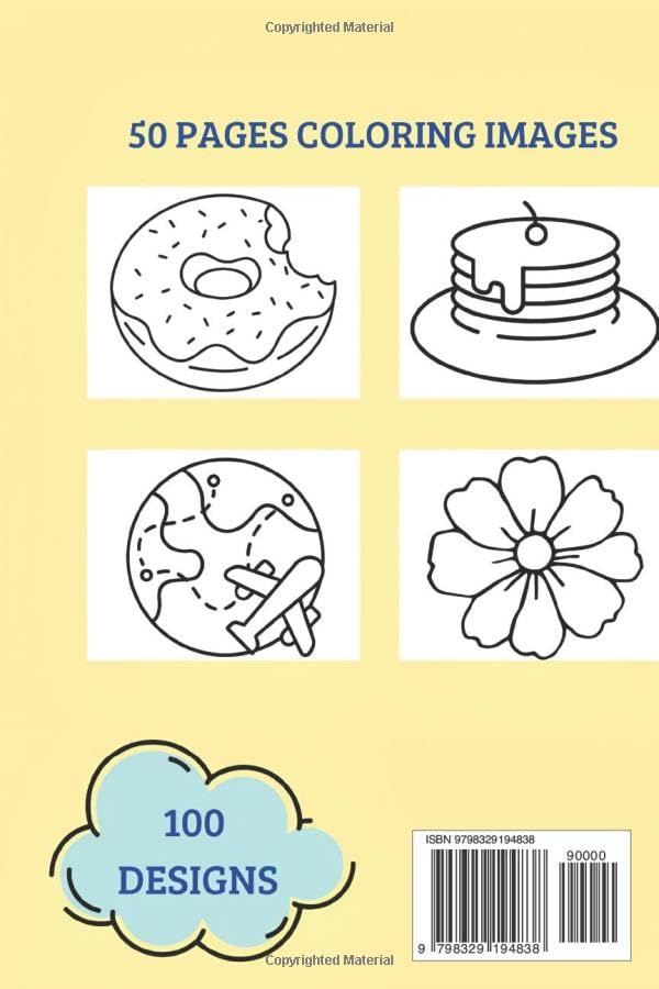 Cute & Groovy: Coloring Book for Adults and Kids, Bold and Easy, Simple and Big Designs for Relaxation Featuring Lovely Things