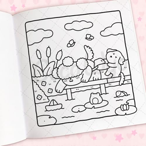 Cozy Cuties: Coloring Book for Adults and Kids (Cozy Spaces Coloring)