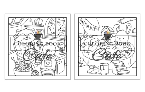 Winter Hygge: Cute and Cozy Coloring Book for Adults & Teens Featuring Comfy Winter Scenes with Adorable Animal Characters (Cute and Comfy Coloring Books)