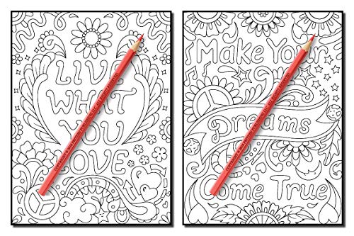 Live Your Dreams: An Adult Coloring Book with Fun Inspirational Quotes, Adorable Kawaii Doodles, and Positive Affirmations for Relaxation