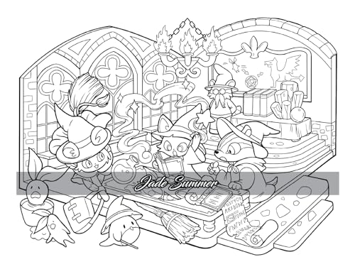 Kawaii Town: Coloring Book with Cute Animals, Tiny Buildings, and Playful Scenes for Stress Relief and Relaxation