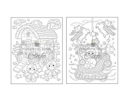 100 Christmas Scenes: An Adult Coloring Book Featuring 100 Fun, Easy and Relaxing Christmas Coloring Pages (Christmas Coloring Books)