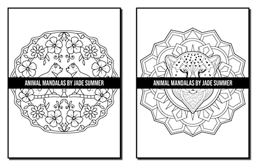 Mandala Coloring Book: For Adults with Cute Animal Mandalas, Fun Geometric Patterns, and Relaxing Flower Designs