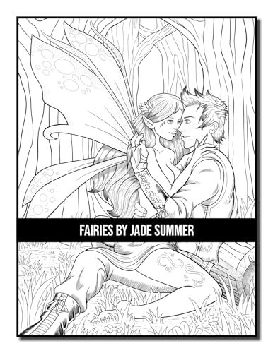Fairies Coloring Book: For Adults with Beautiful Fantasy Women, Cute Magical Animals, and Relaxing Forest Scenes