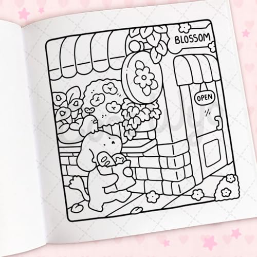 Cozy Cuties: Coloring Book for Adults and Kids (Cozy Spaces Coloring)