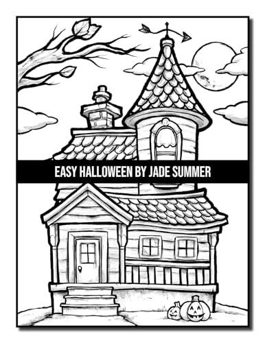 Easy Halloween: Large Print Designs for Adults and Seniors with 50 Simple Images to Celebrate Halloween! (Halloween Coloring Books)