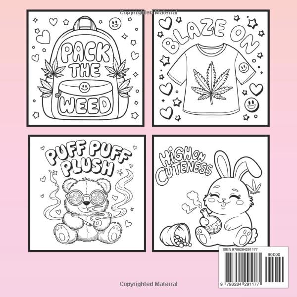 Stoner Girl Coloring Book: Bold and Easy Stoner Pages for Adults Relaxation Featuring Cute and Psychedelic Designs for Weed-loving Girls and Free-spirited Stoner Queens (Stoner Coloring)
