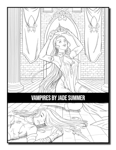 Vampires: An Adult Coloring Book with Sexy Vampire Women, Dark Fantasy Romance, and Haunting Gothic Scenes for Relaxation