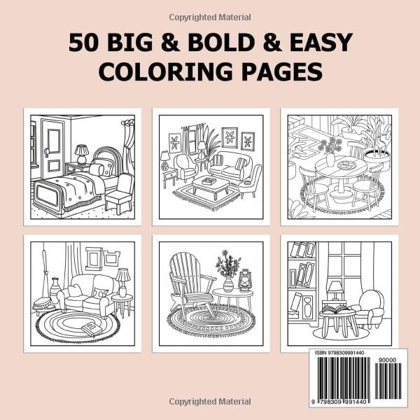 Hygge Place: Bold & Easy Coloring Book for Adults and Teens – Cozy, Relaxing, and Peaceful Escape.