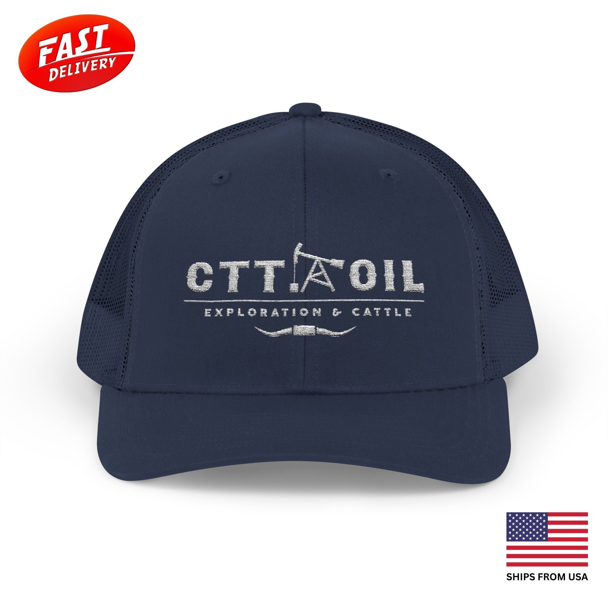 CTT Oil Exploration and Cattle Hat, Oilfield Trucker Cap