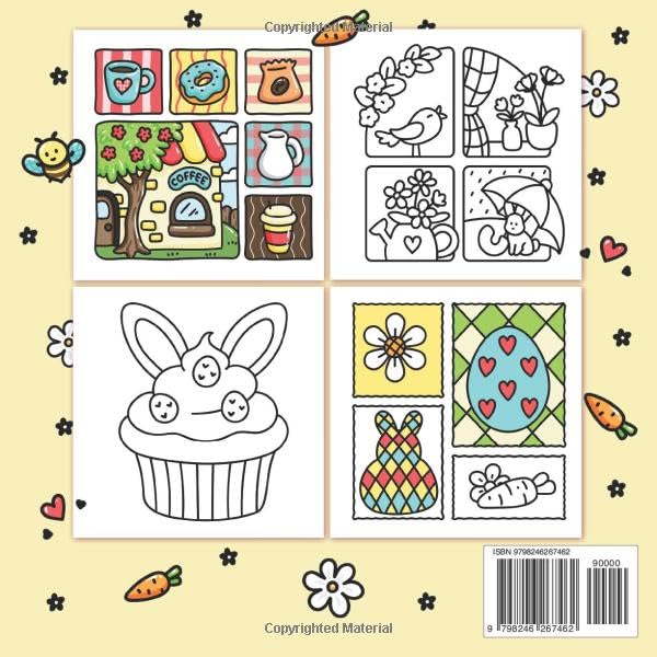 Cozy Girl Spring & Easter: Bold and Easy Coloring Book for Adults & Teens | Simple Objects and Cute Panel Art for Hygge and Relaxation (Cozy Girl Series)