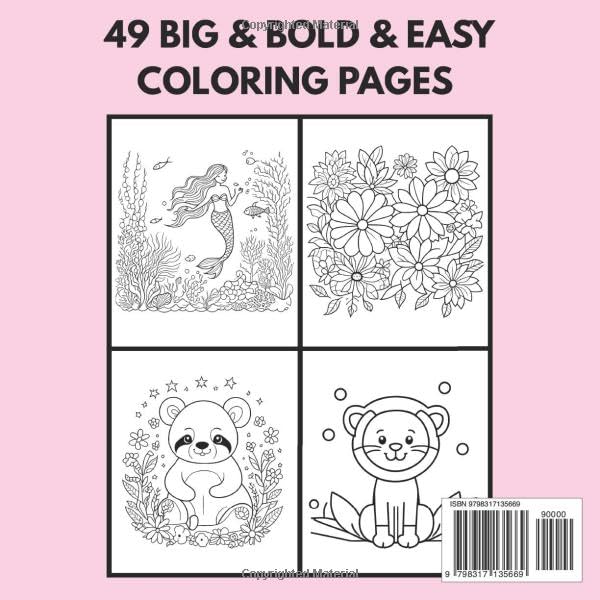 Cute and Groovy: Coloring Book for Adults and Kids, Bold and Easy, Simple and Big Designs for Relaxation Featuring Lovely Things