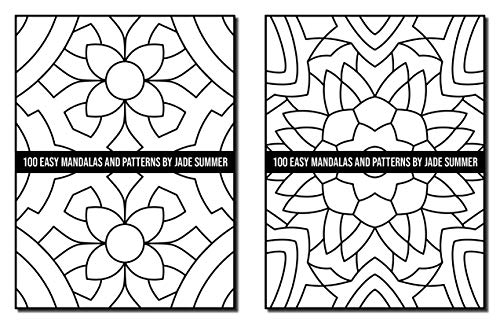 100 Easy Mandalas and Patterns: A Mandala Coloring Book for Adults with Fun, Simple, and Relaxing Coloring Pages (Easy Coloring Books)