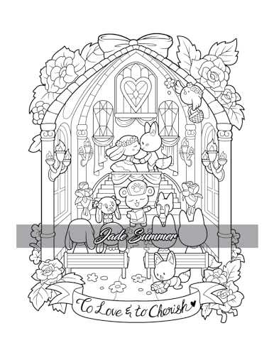 Kawaii Town: Coloring Book with Cute Animals, Tiny Buildings, and Playful Scenes for Stress Relief and Relaxation