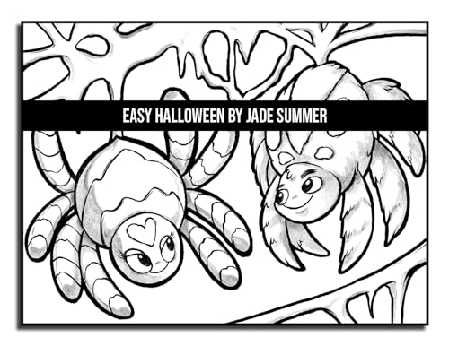 Easy Halloween: Large Print Designs for Adults and Seniors with 50 Simple Images to Celebrate Halloween! (Halloween Coloring Books)