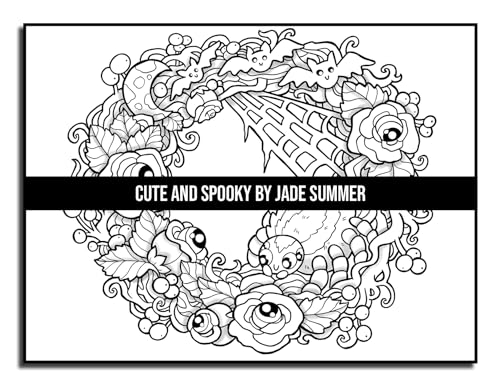 Cute and Spooky: A Halloween Coloring Book for Adults and Kids with Cute Characters, Spooky Scenes, and More! (Halloween Coloring Books)