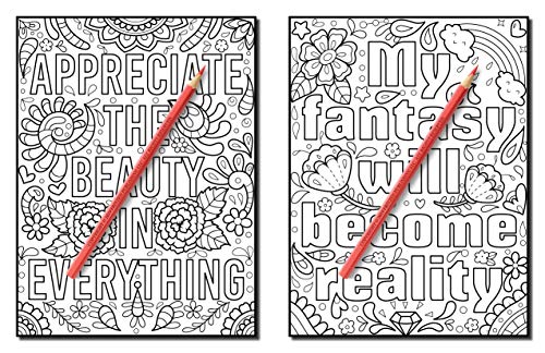 Dreams Come True: An Adult Coloring Book with Fun Inspirational Quotes, Adorable Kawaii Doodles, and Positive Affirmations for Relaxation