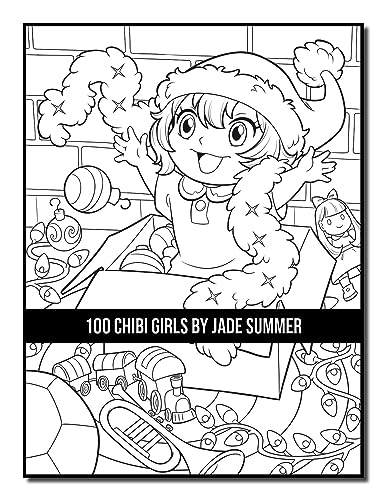 100 Chibi Girls: An Adult Coloring Book Collection with Cute Girls, Fantasy, Horror, Christmas, and More!
